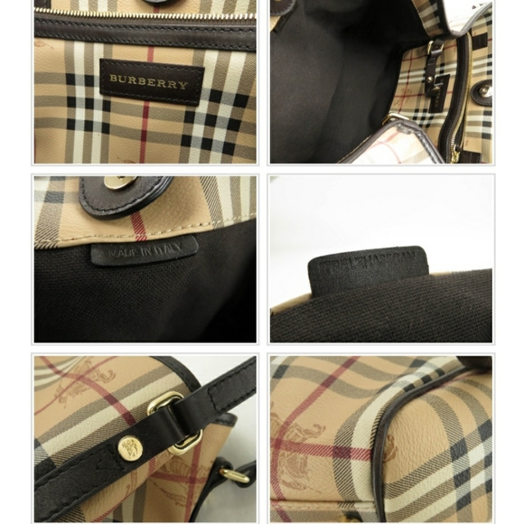 AUTH BURBERRY HAYMARKET CHECK CANTERBURY TOTE BAG - Picture 14 of 16